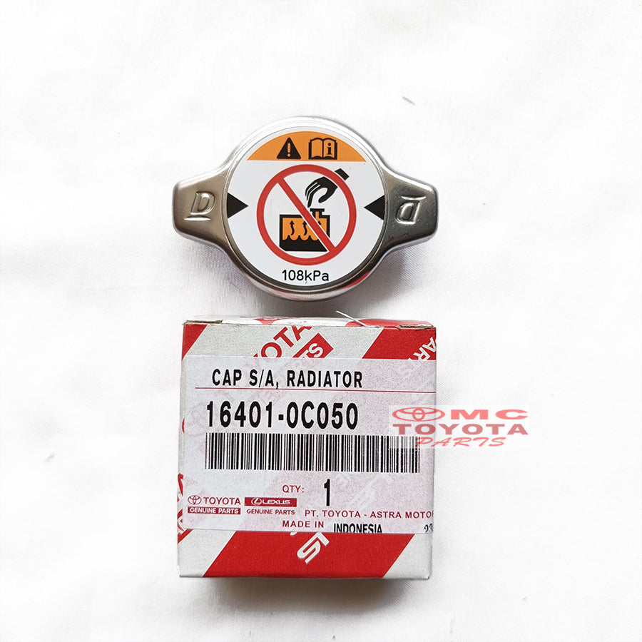 Cap Tutup Radiator 108kpa Original Avanza Xenia Rush Terios Innova Fortuner Hilux Yaris Vios Sienta Altis Camry Alphard Vellfire 16401-0C050 Tutup Cap Radiator Kap Radiator