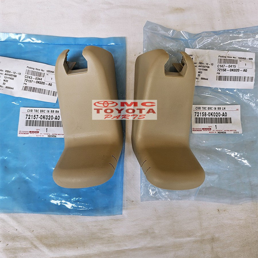 Cover Seat Track Bracket Inner Tutup Jok Baris Pertama Jok Tengah Bagian Belakang Kanan Kiri Toyota Kijang Innova 2004-2012 Original 72158-0K020-A0 72157-0K020-A0