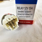 Relay Fuse Box Cooling Fan pendingin Radiator Toyota Kijang 5K Grand KF52 Corolla Twincam Great AE80 GL Starlet Camry EP81 Dyna hiace land Cruiser Pin4 Kaki4 12V 15A 90987-03001 05670-04670