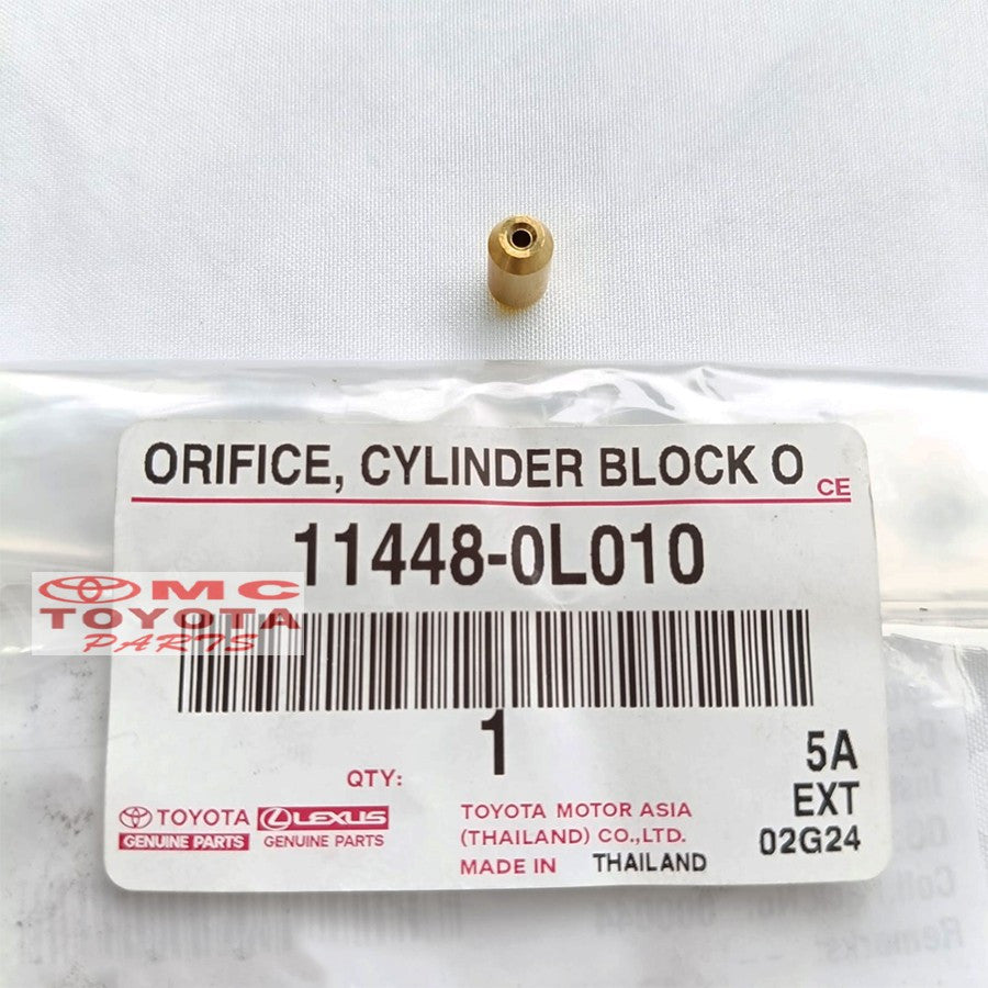 Oli Jet Blok Mesin Orifice Cylinder Block Oil Silinder Blok Oli Hilux Fortuner Innova Diesel 2KD 1KD Hiace Original Toyota 11448-0L010