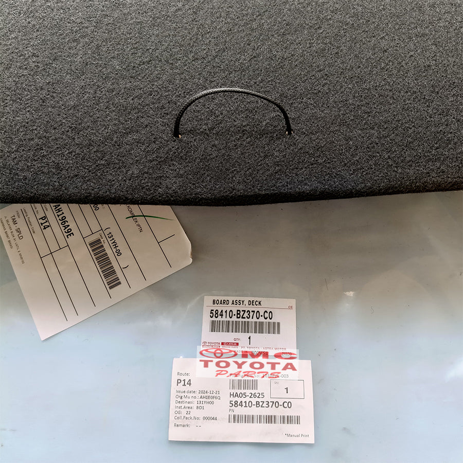 Cover Tutup Ban Serep Bagasi Belakang New Agya Ayla 2023-UP Original Toyota 58410-BZ370-C0 Cover Ban