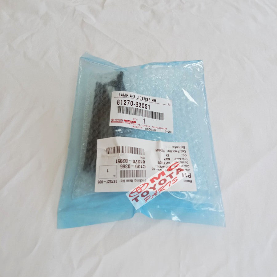 Lampu Plat Nomor Toyota Agya Ayla Original 81270-B2051