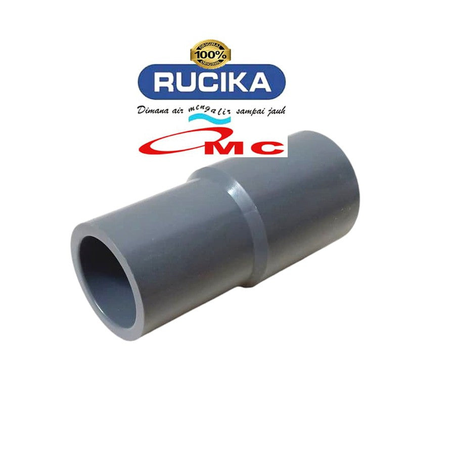 RUCIKA Vlok Sock V sok Reducing Socket Reducer Sock PVC Aw Tebal 3/4 X 1/2 Inch Sambungan Pipa 3/4”x1/2" Vlok Sok Verlop V Sock Flok Soket Plok Sok Lurus