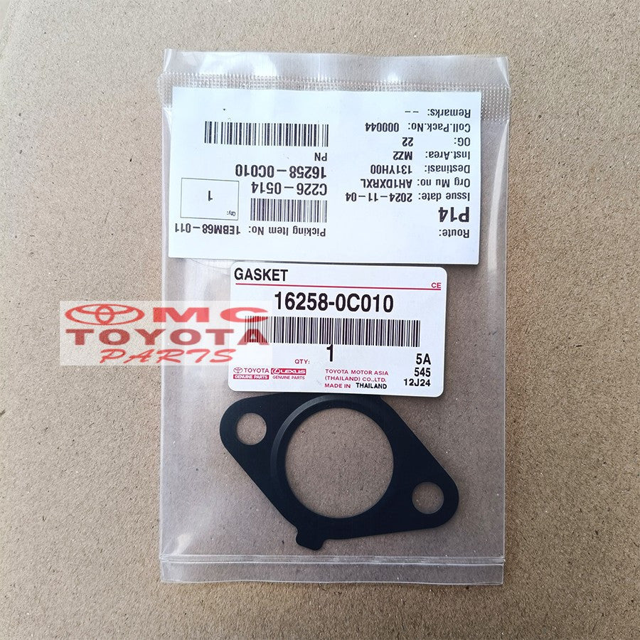 Packing Gasket Pipa By Pass Plat Tutup By Pass Original Toyota Innova Fortuner Hilux Hiace Land Cruiser Prado Bensin 16258-0C010 Tutup Selang Pipa Pipe Flange Water By Pass
