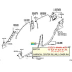 Garnish Center Pilla Panel Interior Tiang Belakang Tengah Bawah Kanan Kiri Agya Ayla Original 62413-BZ160-B0 62414-BZ160-B0