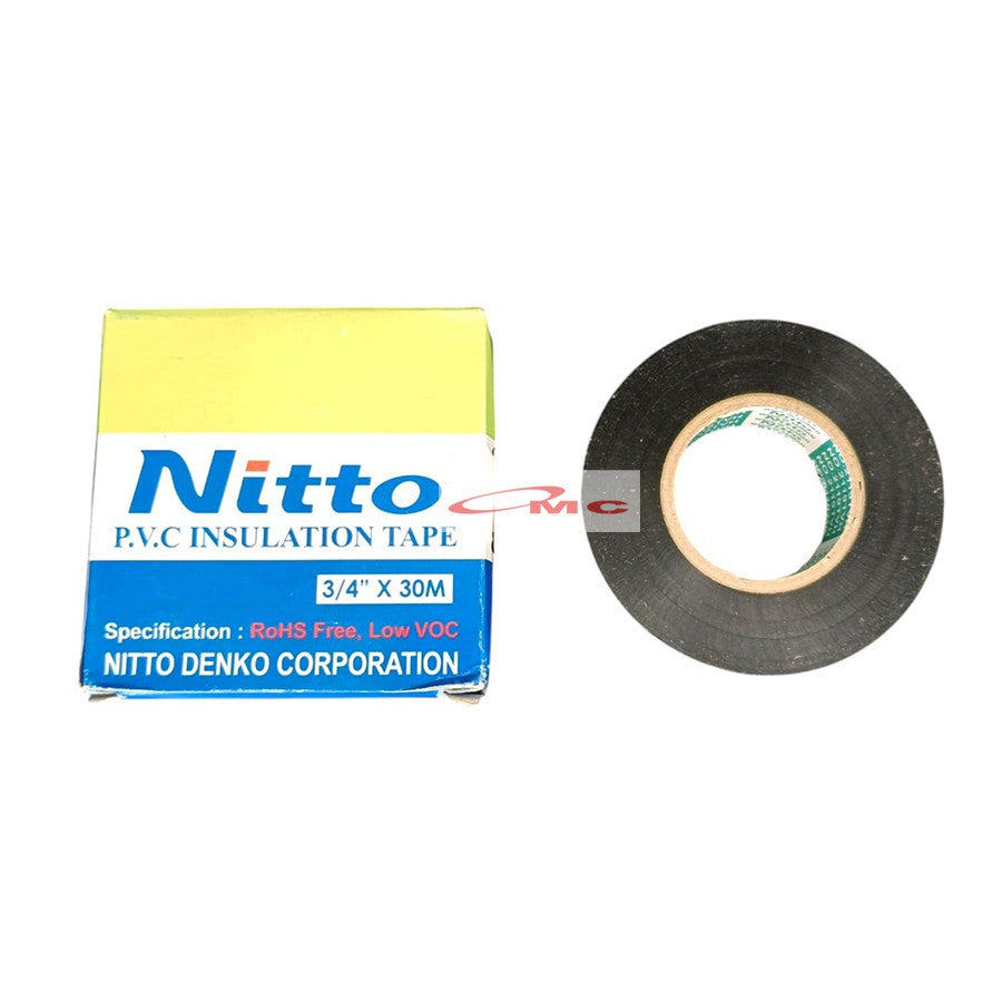Isolasi Kabel Listrik NITTO 3/4" X 30M PVC Insulation Tape Isolasi Nitto Nito Lakban Listrik Isolasi Listrik Selotip Kabel Solasi Listrik Selotip Listrik Solasi Kabel Electrical Tape Hitam