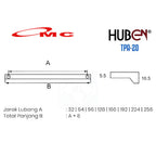 Handle Tarikan Lemari Tarikan Laci Stainless Alumunium Huben Handle TPA20 96mm 160mm Handle TPA-20 Pegangan Lemari Pegangan Pintu Handle Pintu Lemari Handle Laci Handel Huben TPA 20