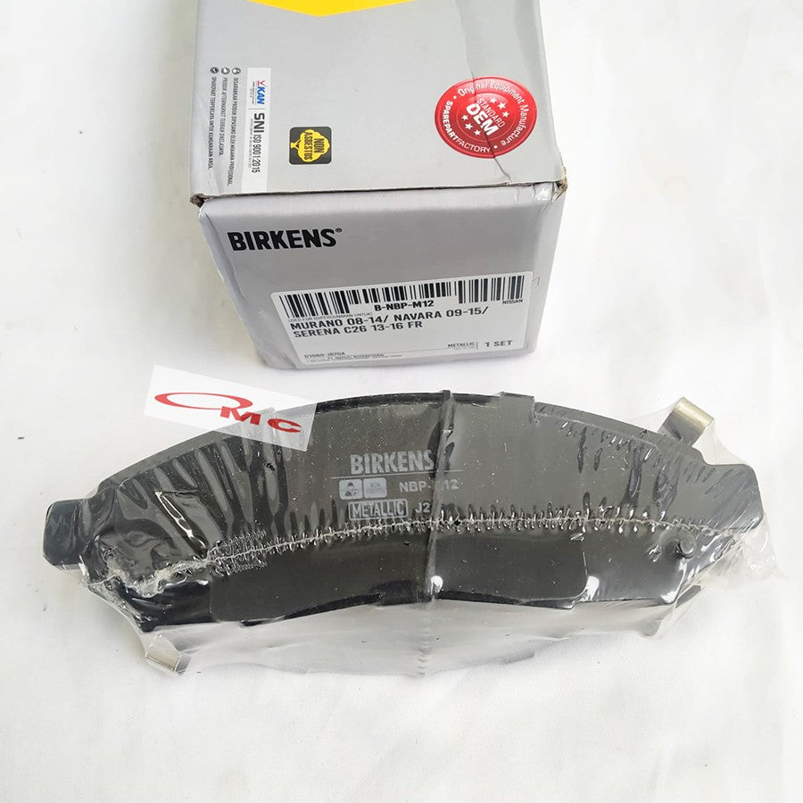 Brake Pad Kampas Rem Depan BIRKENS Serena C26 Navara D40 Murano Asli Birkens B-NBP-M12
