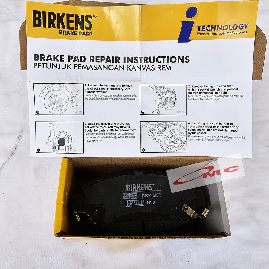 Brake Pad Kampas Rem Depan Kanan Kiri Rocky Raize All New Xenia Avanza Veloz 2022 Asli Original BIRKENS B-DBP-M09