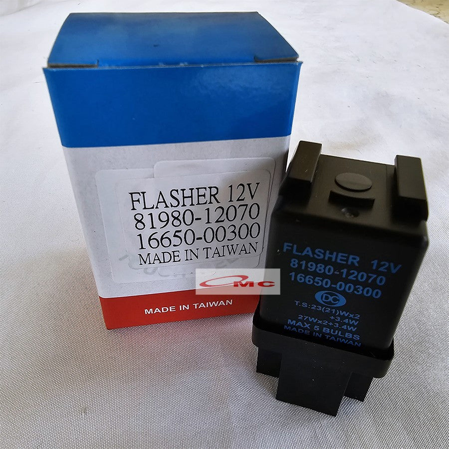 Relay Flasher Turn Signal Lampu Sein Berkedip Toyota Kijang Grand Kapsul 7K Corolla Hilux Hiace Pin3 Kaki 3 k-3 12V 81980-12070 16650-00300