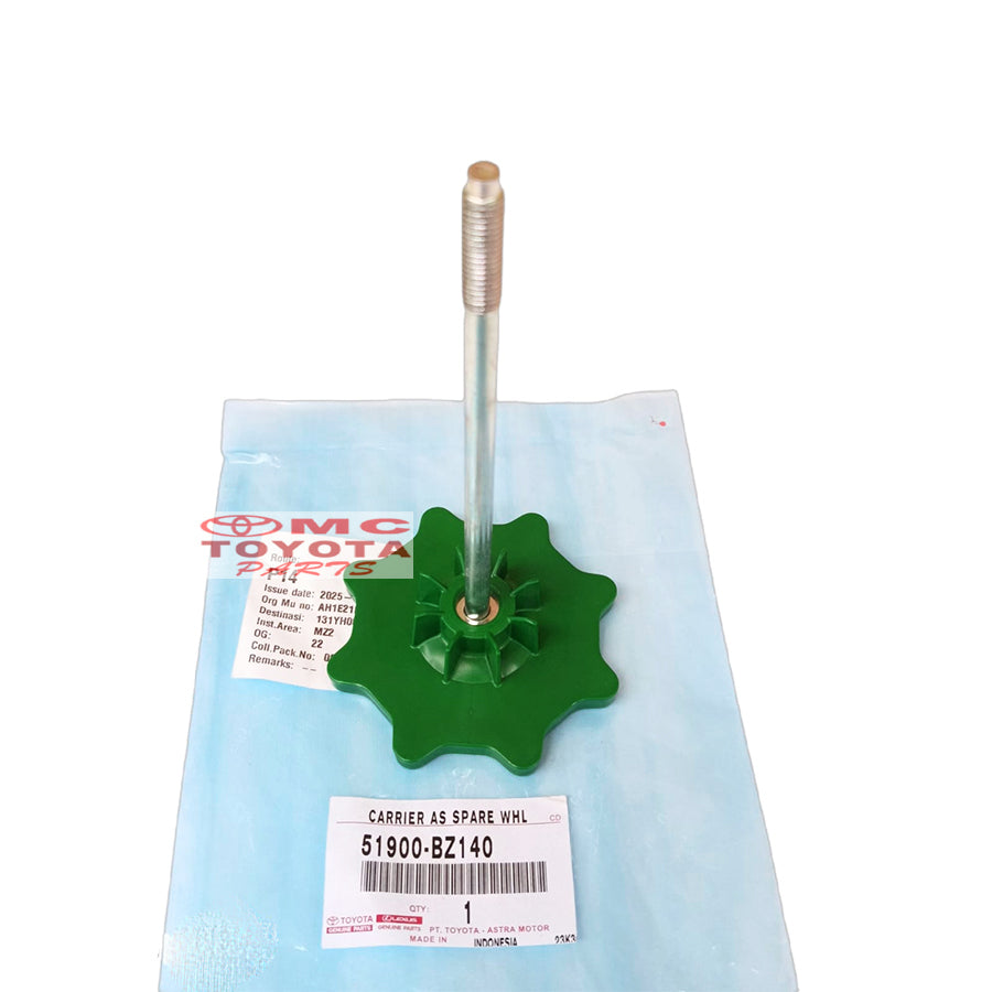 Baut Gantungan Putaran Ban Serep Raize Rocky Original Toyota 51900-BZ140 Baut Gantungan Ban Serep Warna Hijau Baut Dudukan Baut Pengunci Baut Ban Serep Baut Putar Bracket Gantungan Ban Serep