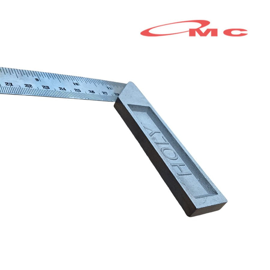Holy Siku Meter Murah Penggaris Siku Tukang Penggaris Siku 12" 12 Inch 30cm Penggaris Besi Penggaris Meter Pasekon Stainless Steel PSM-12-HOLY
