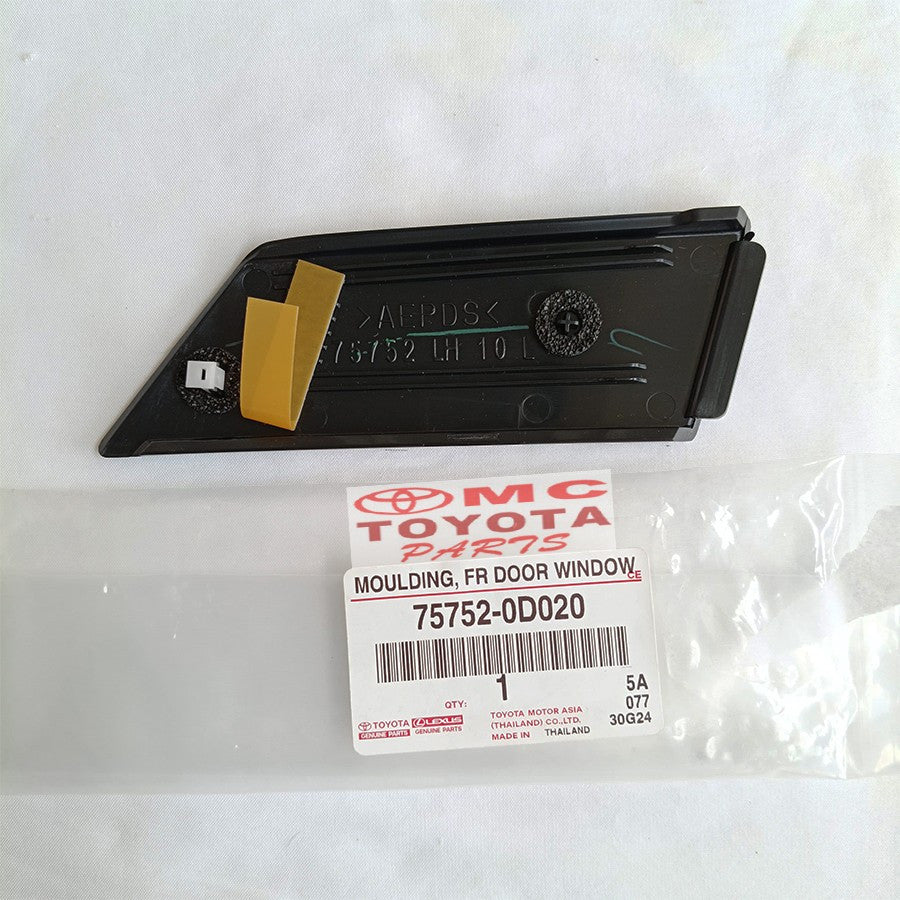 Garnish Pilar Segitiga Luar Spion Kanan Kiri Cover Pilar Luar Yaris Original 75751-0D020 75752-0D020 Moulding Kaca Segitiga Cover Tutup Kaki Spion
