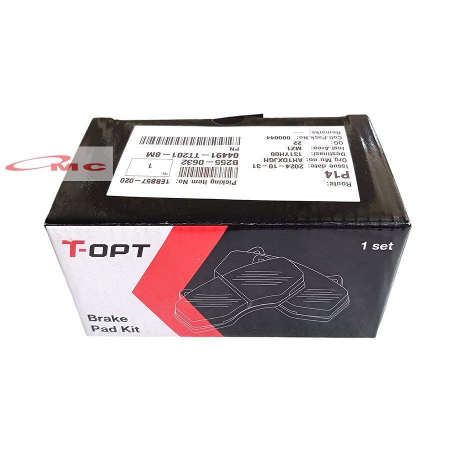 Brake Pad Kampas Rem Depan Agya Ayla Manual Matic Orisinil T-OPT 04491-TT201-8M
