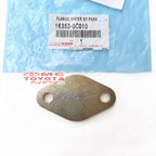 Plat Tutup By Pass Original Toyota Innova Fortuner Hilux Hiace Land Cruiser Prado Bensin 16353-0C010 Tutup Selang Pipa Pipe Flange Water By Pass Packing Gasket Pipa By Pass