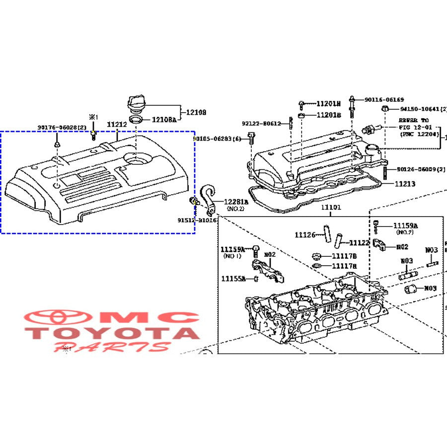 Cover Tutup Mesin Atas Cover Engine Tutup Mesin Original Toyota Corolla Altis 16VALVE 16 VALVE 11212-22090 Cover Tutup Klep Cover Mesin Engine Tutup Kap Atas Cover Cylinder Head
