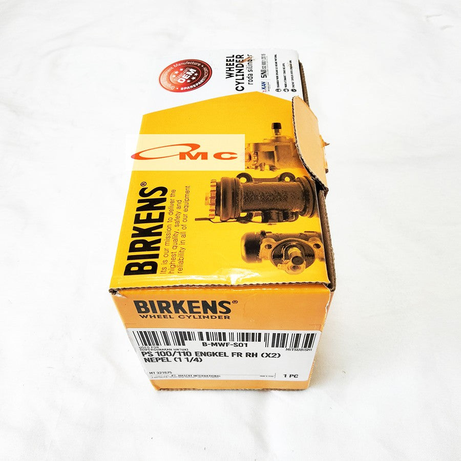 Master Rem Roda Wheel Cylinder Mitsubishi Mirage PS 100/110 Canter Engkel FR RH Depan Kanan Nepel Asli Original Birkens B-MWF-S01