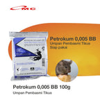 Racun Tikus Petrokum 0,005 BB 100 Gram Sachet Racun Tikus Mati Kering Siap Pakai Petrokum Rodentisida Brodifakum Asli Tidak Bau Umpan Tikus Block Blok