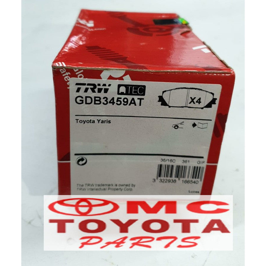 Brake Pad Kampas Rem Depan New Vios Yaris E GDB-3459