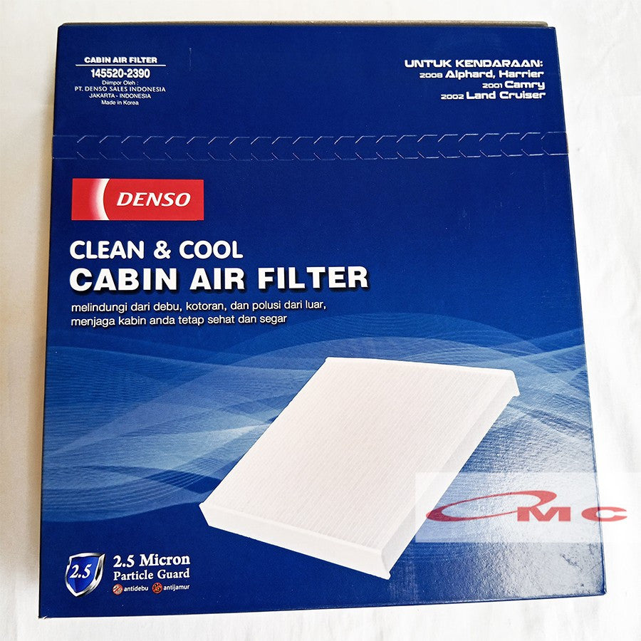 Filter Saringan Cabin AC Air Cleaner Toyota Camry Harrier Alphard Land Cruiser Original Denso 145520-2390