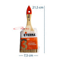 Kuas Cat Eterna 633 Bulu Tebal Gagang Kayu Kuas Cat Tembok 1" 1,5" 2" 2,5" 3" 4" In 1 2 3 4 Inch Kuas Eterna Kuas Kayu Kuas Tembok Koas Cat Dinding
