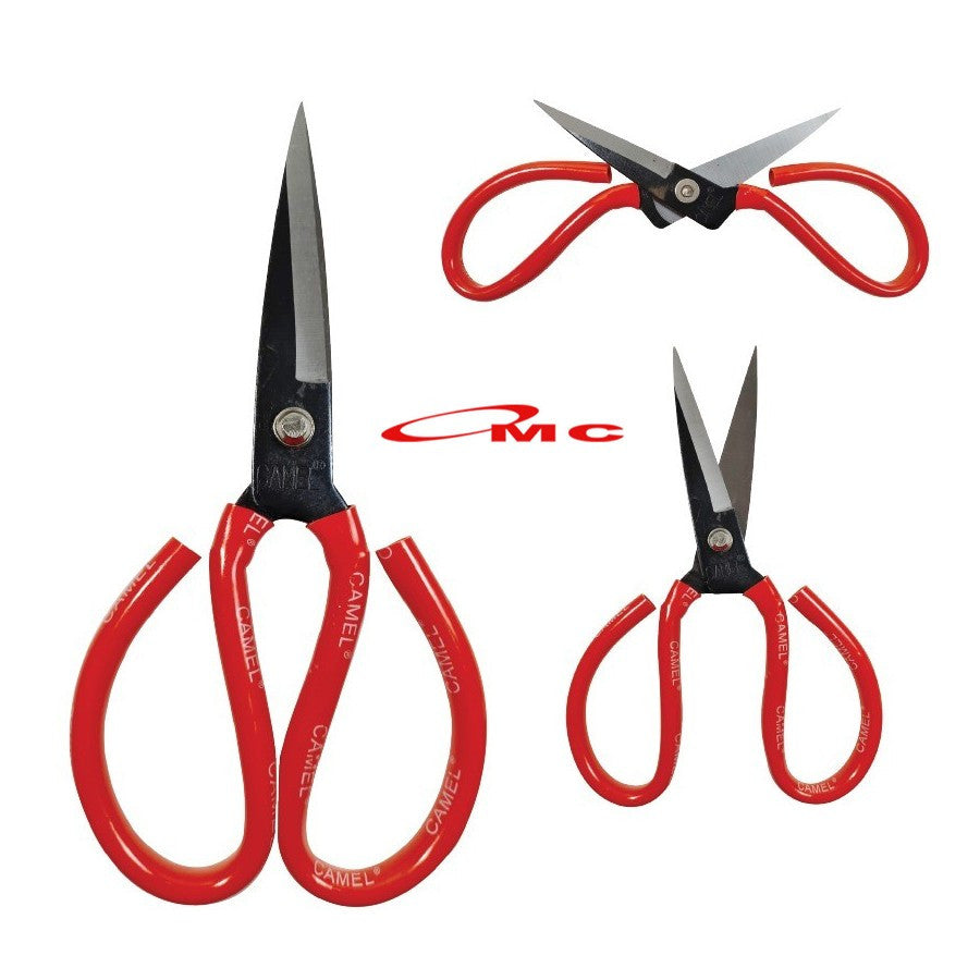 CAMEL Gunting Kodok Gunting Serbaguna 8" Inch Gunting Kain Gunting Kulit Gunting Potong Kain Karpet Gunting Seng Gunting Jahit Gagang Merah GT-KODOK-CML