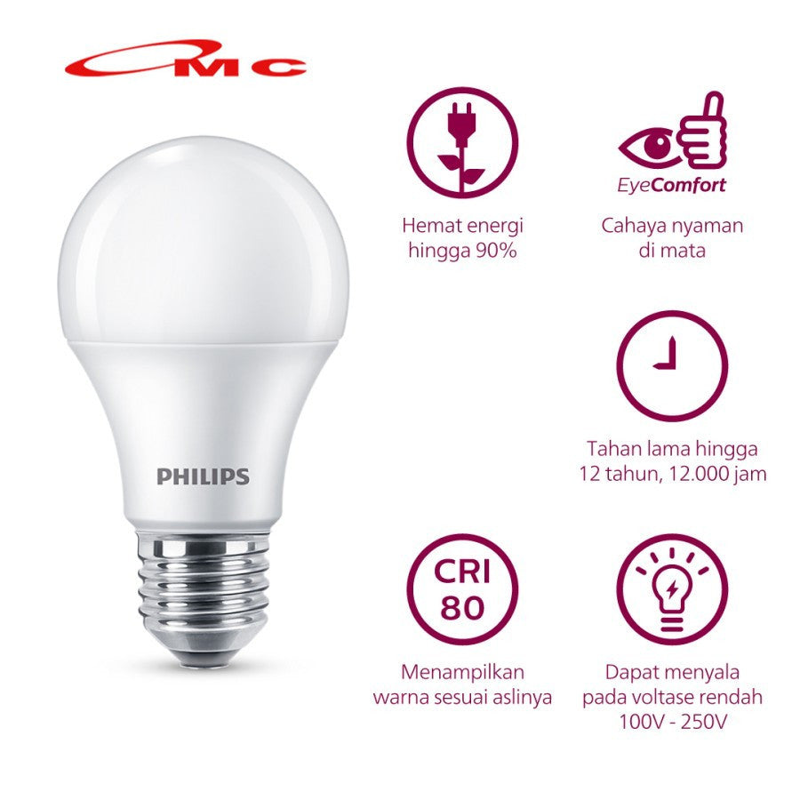 Lampu Philips 5 / 9 / 11 Watt E27 RadiantLine Bolam Bohlam LED 5W 9W 11W 6500K Lampu LED Putih Lamp LED Bulb Pilips