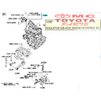 Insulator Sub Assy Engine Mounting Dudukan Pangkon Mesin Tranmisi Kanan Kiri Agya Alya AT Matic MT Manual Original Toyota