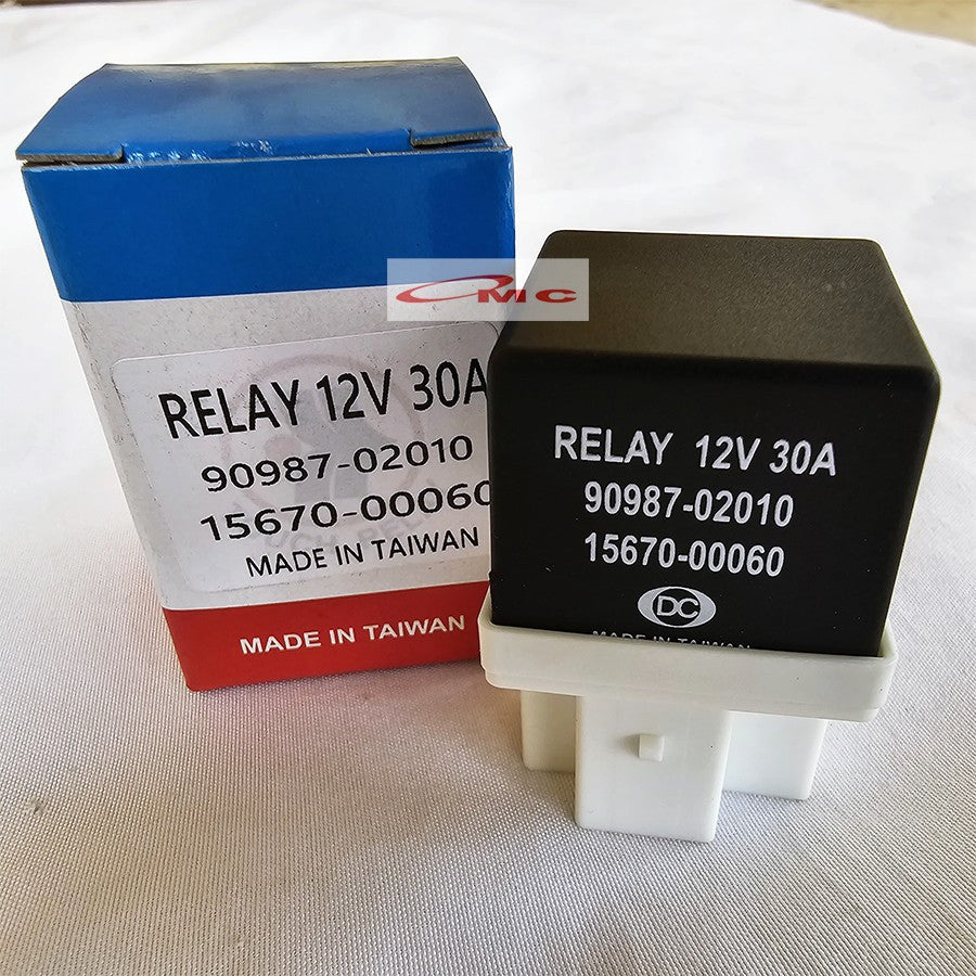Relay Lampu Fog Lamp 12V 30A 4Kaki K-4 Toyota Universal Kijang Efi Corolla Great Alphard 90987-02010 15670-00060