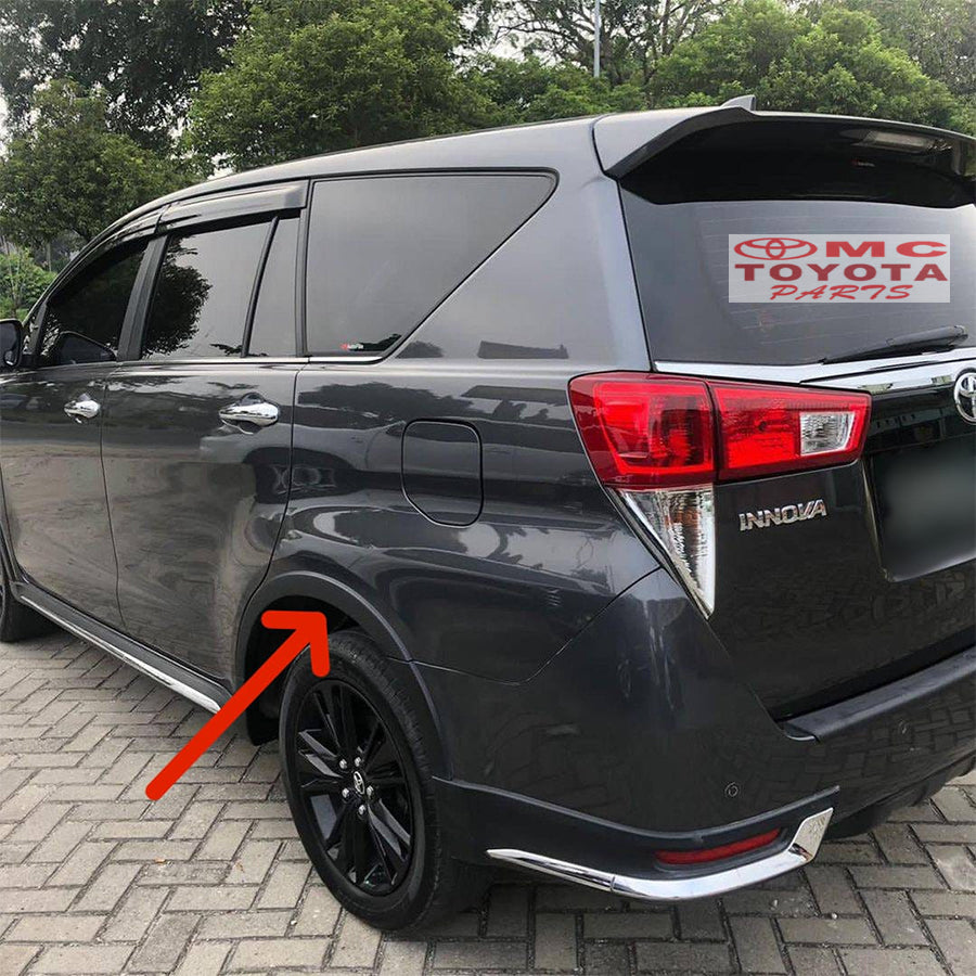 Molding Moulding Spoiler Fender Bodykit Over Fender Bodykit Quarter Bumper Belakang Kanan Kiri Innova Reborn Venturer Original 75065-YP010 75066-YP010 Molding Extension Bumper List Fender