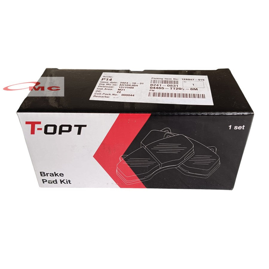 Brake Pad Kampas Rem Depan Avanza Xenia Rush Terios Taruna APV Orisinil T-OPT 04465-TT205-8M