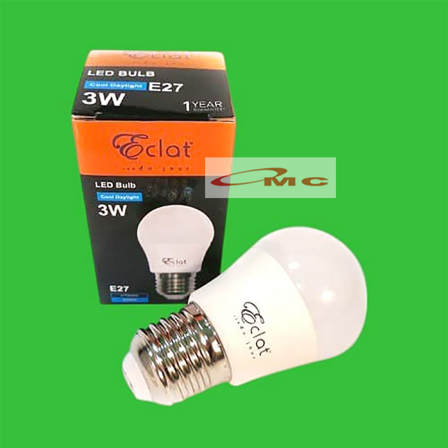 Eclat Lampu LED 3W / 9W Bolam Bohlam 3 / 9 Watt Cahaya Putih Lamp LED Bulb 3Watt / 9Watt CDL E27 Bohlam LED