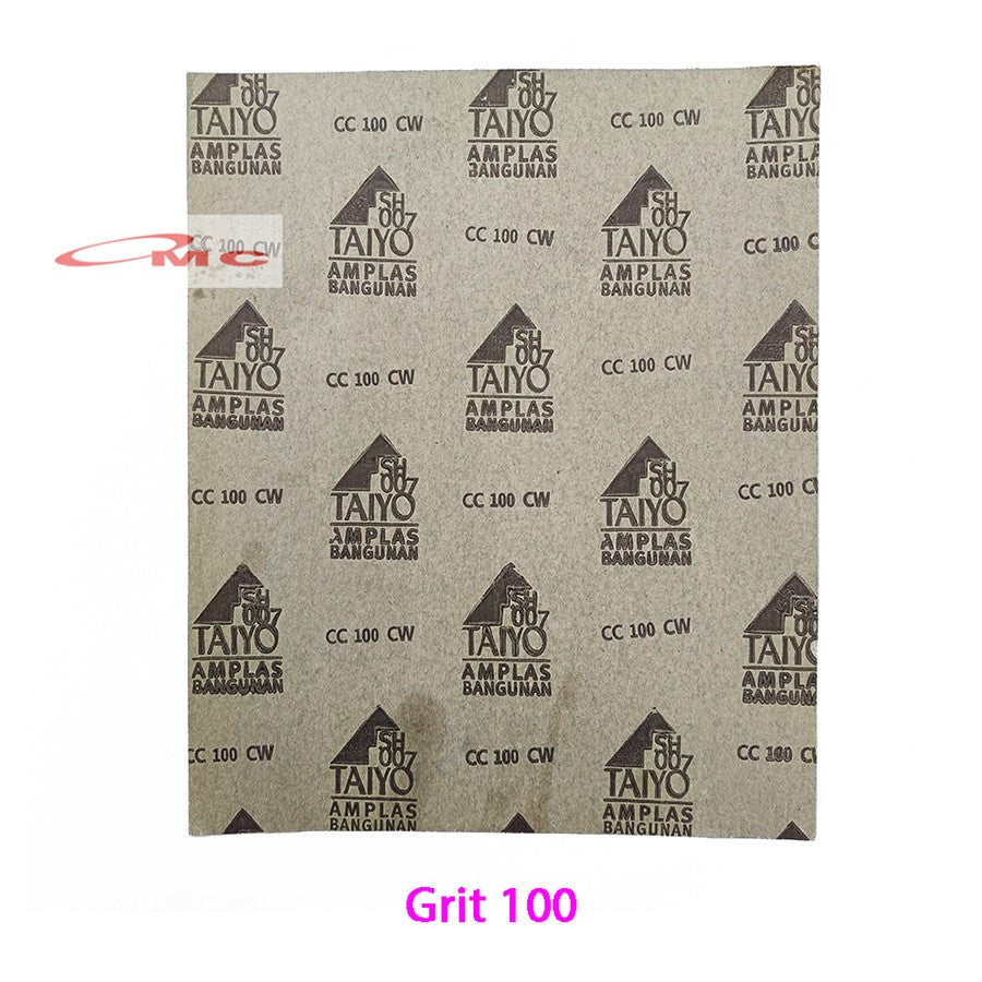 Amplas Ampelas Taiyo Abrasive Paper Asli SH 007 SH007 Grit Grid 60 80 100 120 150 180 220 240 280 500 Amplas Duco Taiyo Amplas Waterproof Duco Bangunan Amril Lembaran Lembar Taiyo SH-007
