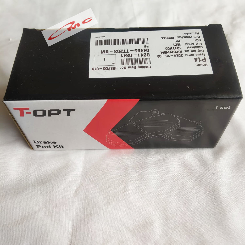 Brake Pad Kampas Rem Depan Kijang Innova Orisinil T-OPT 04465-TT203-8M