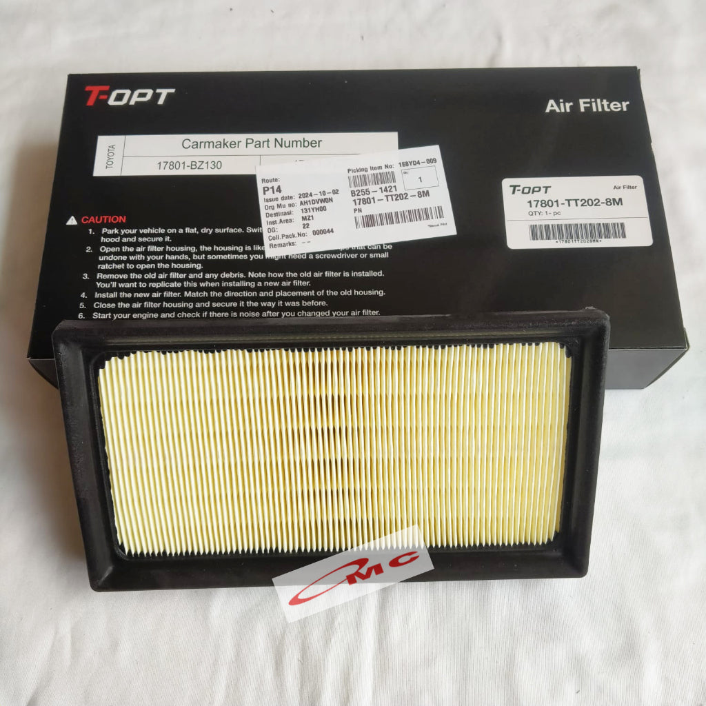 Filter Saringan Udara Calya Sigra Agya Ayla 1.2cc Orisinil T-OPT 17801-TT202-8M