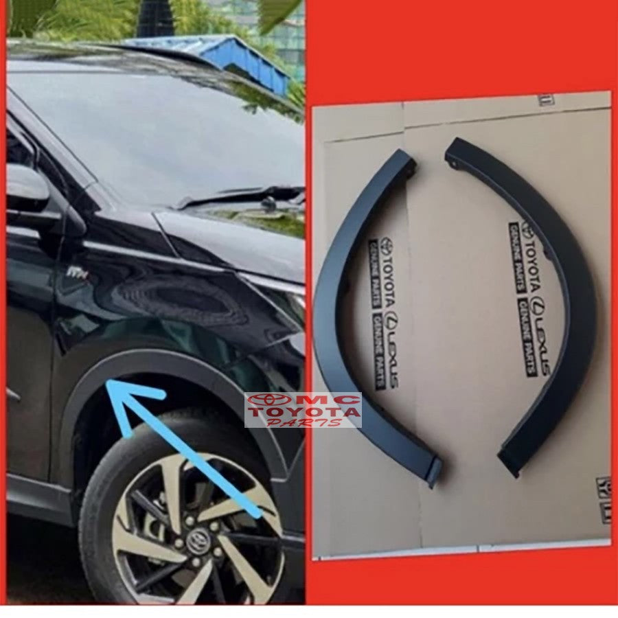 Molding Moulding Spoiler Fender Bodykit Over Fender Bodykit Quarter Bumper Depan Kanan Kiri Innova Reborn Venturer Original 75085-YP010 75086-YP010 Molding Extension Bumper List Fender