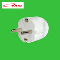 Broco Steker Arde 13310 Putih Bulat Original Kepala Colokan Listrik 2 Kaki Broco Steker Arde Art. 13310 Kepala Steker Listrik 2 Pin Kuningan New Gee White