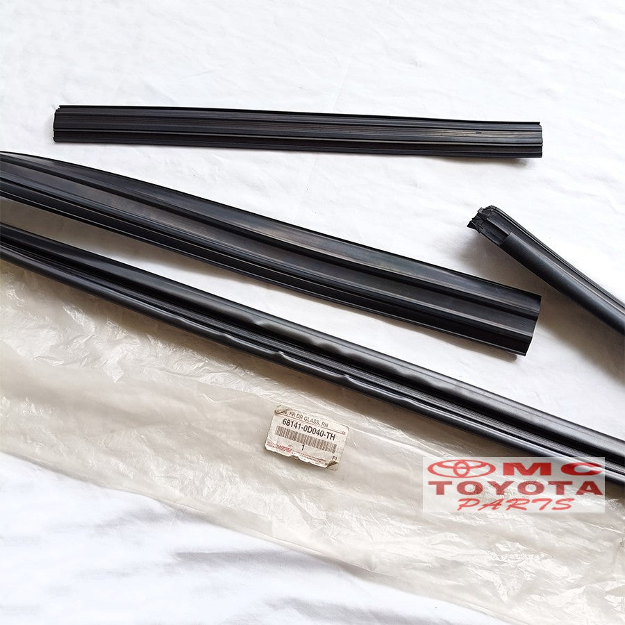 Karet Channel Kaca Pintu Depan Kanan Original Toyota Vios Old 68141-0D040-TH Karet Chanel Canel Karet Kaca Depan Karet Run Channel List Kaca Pintu