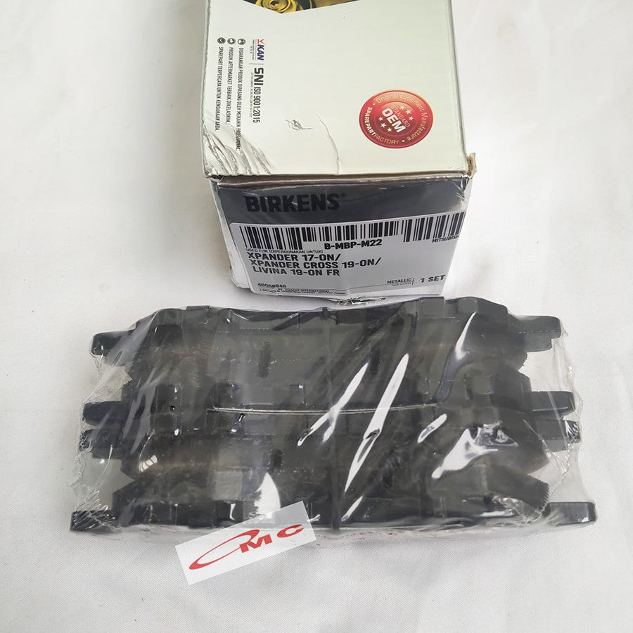 Brake Pad Kampas Rem Depan BIRKENS Mitsubishi Xpander CROSS Asli Birkens 4605B949 B-MBP-M22