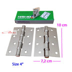 Engsel Pintu Jendela 3" 4" 5" Inch Nishio Sudah Termasuk Sekrup Skrup Engsel Tebal Engsel Besi Pintu Jendela Engsel Jendela Engsel Nishio Silver Tebal 3 4 Inch