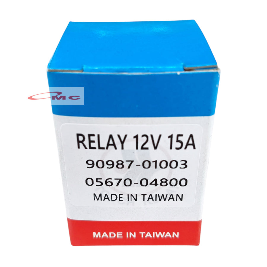 Relay 12V 15A Kaki 3 Universal Toyota Kijang Kapsul 5K Starlet Hilux Hiace Corolla Corona Camry Dyna Celica Coaster Carina Previa Land Cruiser DC 05670-04800 / 90987-01003 Relai Relay Bulat Relay Lampu Fog Lamp 12 Volt 12v 3 Kaki