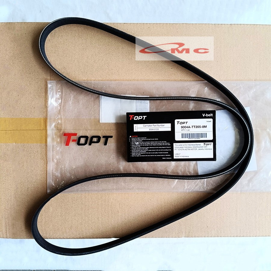 Tali Kipas Fan Belt Van Belt V Belt Fanbelt Avanza Xenia Rush Terios 1500cc Orisinil T-OPT 9004A-TT205-8M
