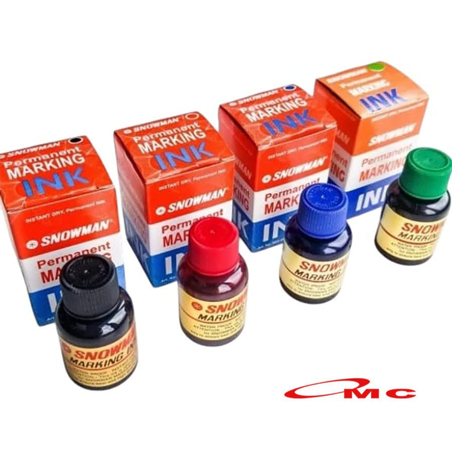 Isi Ulang Tinta Spidol Permanen Tinta Refill Ink Tinta Isi Spidol Snowman Permanent Marking Ink Hitam Biru Merah