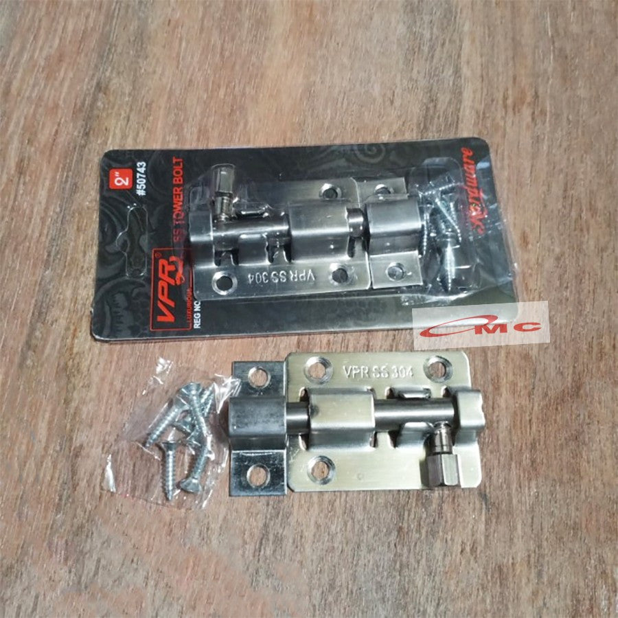 Grendel Stainless Steel VPR 2" 2 Inch Gerendel Stainless Grendel Jendela Pintu Slot Stainless Pres Slot Kunci Selot Jendela Slot Jendela