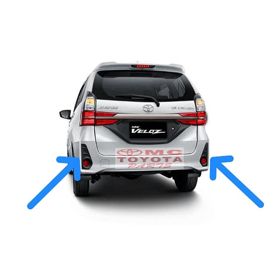 Tutup Cover Reflektor Foglamp Lampu Mata Kucing Garnish Bemper Moulding Bumper Belakang Kanan Kiri Grand New Avanza Veloz Ori Toyota 52752-BZ040 52753-BZ040