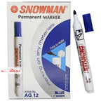 Spidol Permanen Snowman AG12 AG 12 AG-12 Spidol Snowman Permanent Spidol AG12 Permanen Spidol Permanent Marker Tinta Permanen AG-12 Spidol Papan Tulis