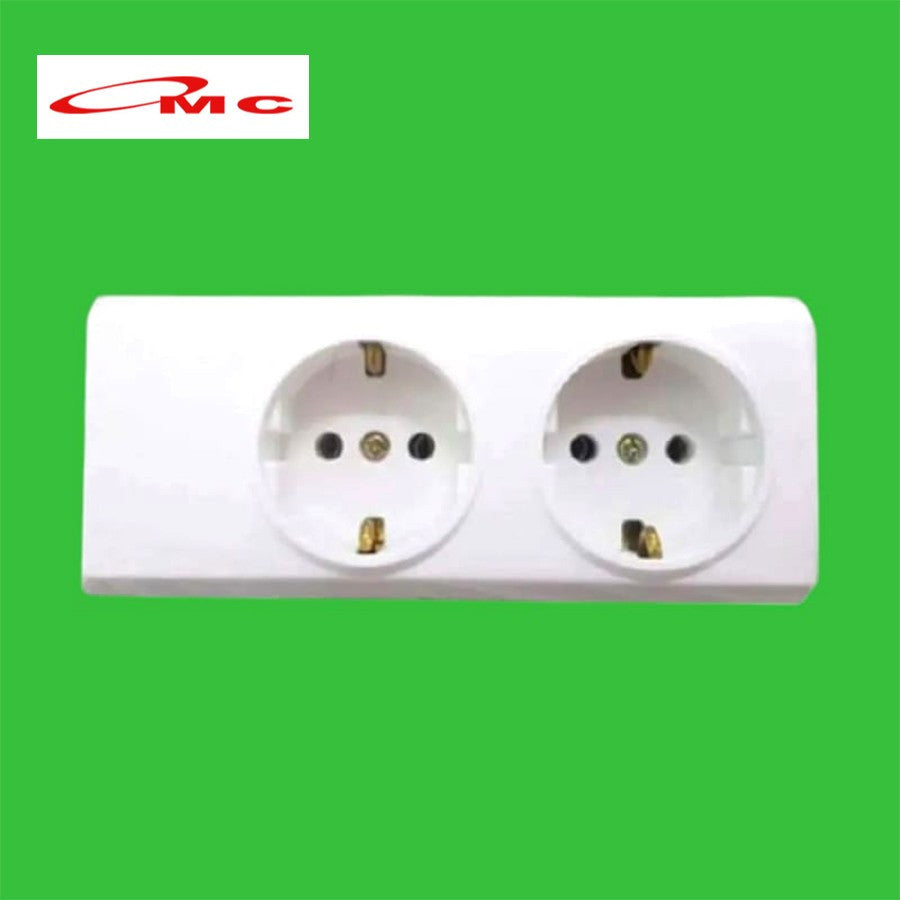 Broco Stop Kontak 2 Lubang Non CP 15321 NCP Colokan Broco Socket Terminal 2 Lubang Tanpa Kabel Cable Tanpa Child Protection Multi Socket Outlet