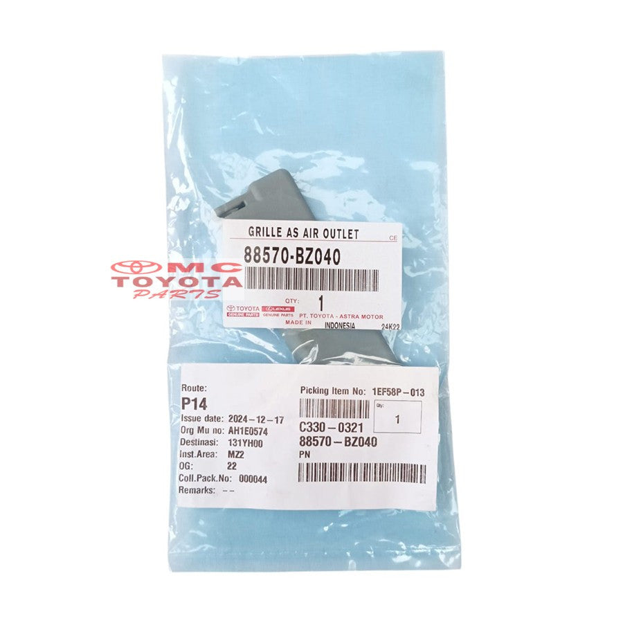 Tutup Kisi AC Double Blower Tengah Bagian Samping Calya Sigra Original 88570-BZ040 Cover Tutup AC Belakang Kisi Tutupan AC Yang Kecil
