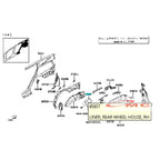 Liner Fender Spakbor Belakang Kanan Calya Sigra Original Daihatsu 65637-BZ220-001