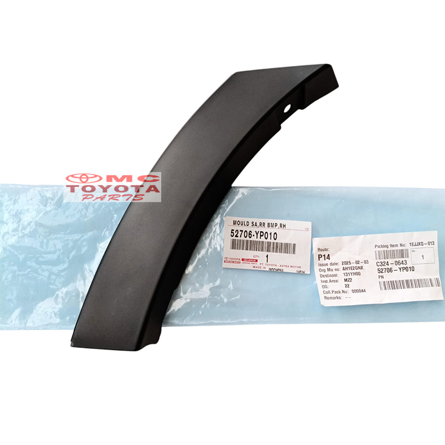 Molding Moulding Over Fender Bodykit Moulding Bemper Belakang Kanan Kiri Innova Reborn Venturer Original 52706-YP010 52707-YP010 Moulding Extension Bumper List Spoiler Fender Bodykit Over Vender Moulding Quarter Bodykit Body Kit Bumper Bemper Pendek